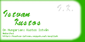 istvan kustos business card