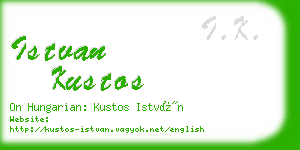 istvan kustos business card